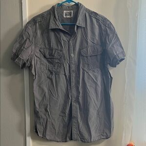 Casual Charcoal Button-Down Shirt